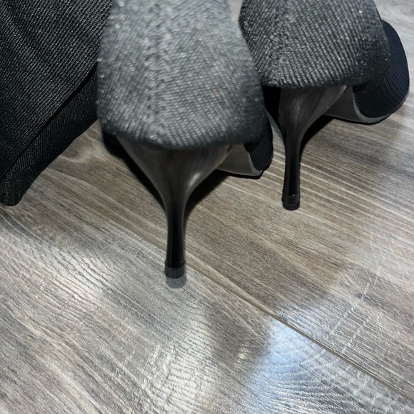 Women’s Sock black tall heeled boots. Size 38 - Picture 4 of 11